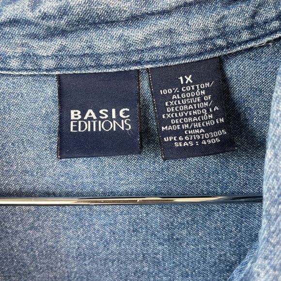 Denim Embroidered Women's Top - Picture 6 of 6